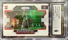 2022 WWE Prizm Blair Davenport White Sparkle Refractor SSP #19 Rookie CSG 9 Mint