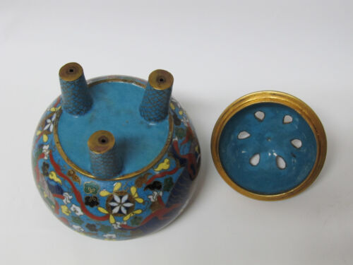 Fine Old Chinese Cloisonne incense burner - Picture 11 of 12