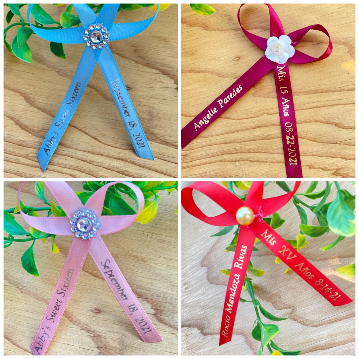 Personalized ribbons for on sale baptism favors