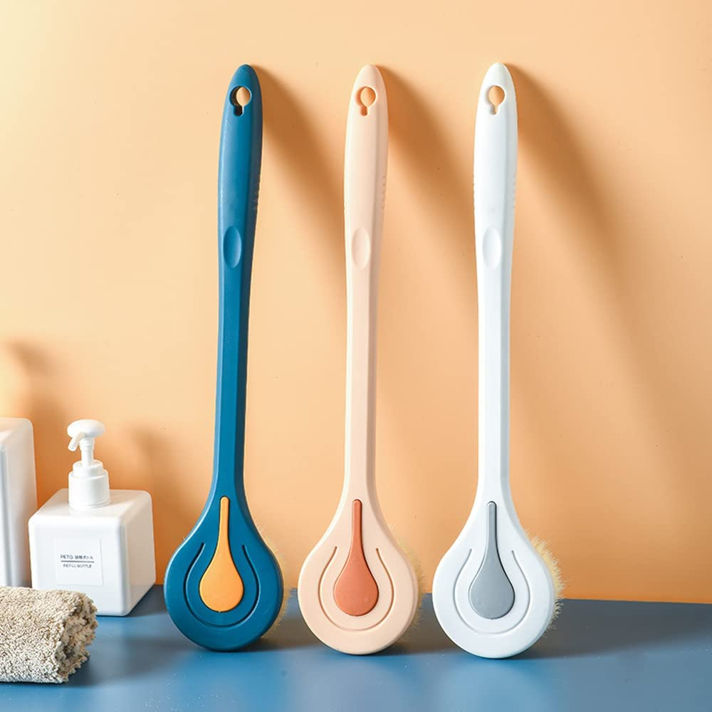 Back Scrubber with Soft Bristles Long Handle Shower Brush Bath Body
