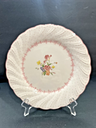 Nikko Pink Peony 10-3/4" Dinner Plate Floral Center, Pink Dots Japan