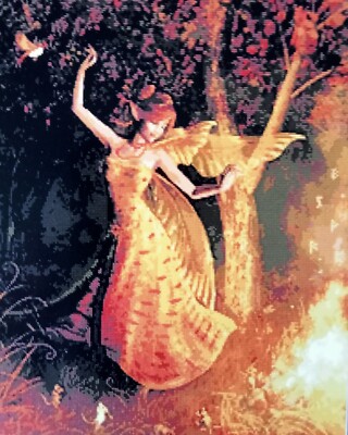 Artecy - Feuertanz - von Tereena Clarke - Kreuzstichkarte.