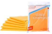 Super Chamois - Extra Large 20" X 27" Super Absorbent Cleaning Cloth - 6 Pack...