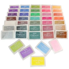 40 Color Large Package Craft Ink Stamp Pads Set, Washable Stamp Ink... Fast Ship