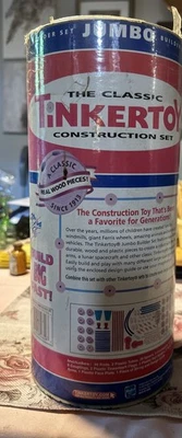 Vintage Tinkertoy Jumbo Builder Set - 102 Real Wood Pieces - New/Sealed Bags - Image 1 of 3