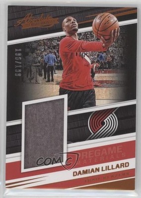 2017-18 Panini Absolute Pre-Game Materials 196/199 Damian Lillard #PG-DLL 2sm