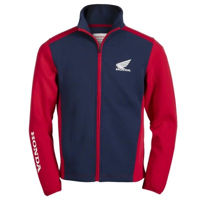 Original Honda Wing sportliche Fleecejacke blau + rot nagelneu