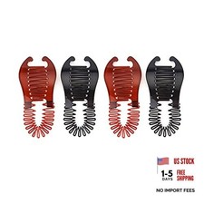 4 Pcs Plastic Banana Hair Clips - Flexible Hair Grips Ponytail Holder