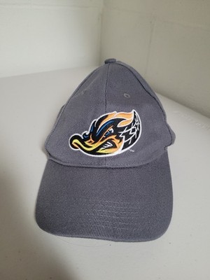 Akron RubberDucks Adjustable Hat Cap Gray Melonwear MiLB Some Signs of Wear