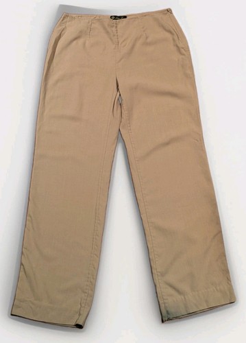 Loro Piana, Vintage Loro Piana Womens Virgin Wool Pants IT 44 US 8 Beige Straight Leg Italy