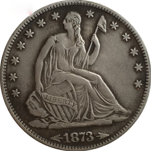 1873-S Seated Liberty Silver Half Dollar 50C High Grade