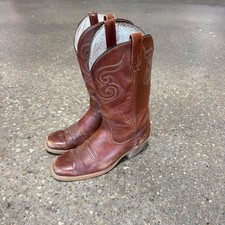 Vintage 70s Acme Dingo Campus Boots Brown Leather Made In USA Mens 10 D