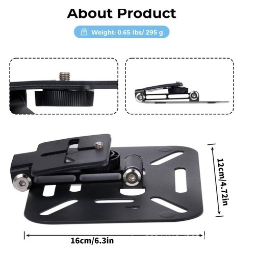 Metal Projector Mount Collapsible Design Height Adjustment 180 Rotation Flexible - Afbeelding 8 van 8