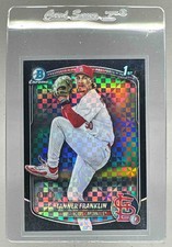 Tanner Franklin 2025 Bowman Chrome Draft #BDC-90 Black X-Fractor 1st RC 1/10