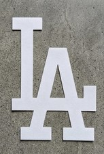 Los Angeles Dodgers Vinyl Decal White 3x4 Inch