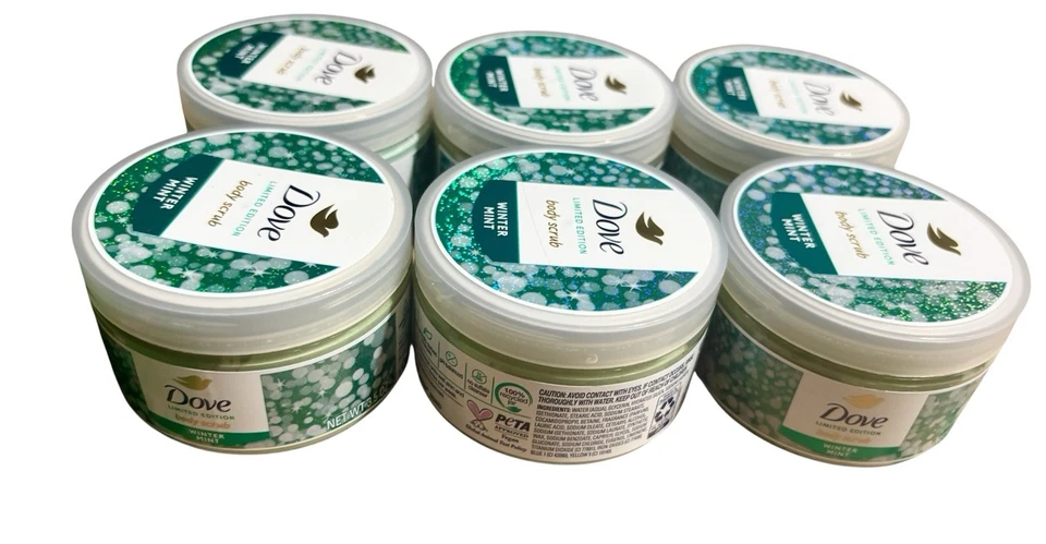 Dove Beauty Body Scrub Holiday Limited Edition- Winter Mint 3.5oz LOT OF 6 - Image 2 of 3