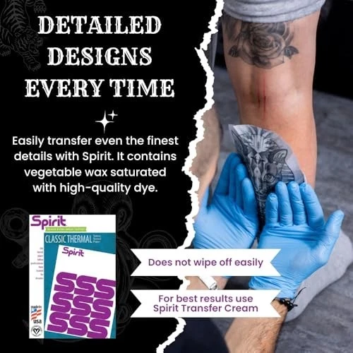 Tattoo Transfer Paper, 100 Sheets, 8.5 x 14 Inch,  Stencil Sheets image 4