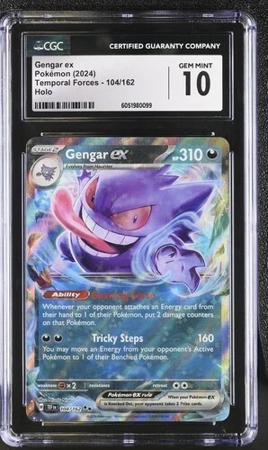 Pokemon CGC 10 Gengar ex 104/162 Holo Ultra Rare Temporal Forces Gem Mint