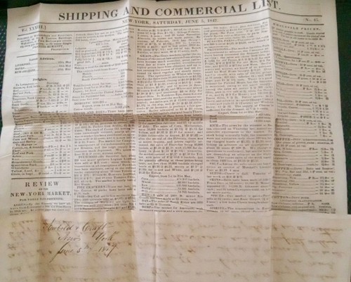 A51# Old 1847 Stampless Cover / Commercial Merchant List - Picture 3 of 6