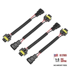 Pcs 9005 9006 Male to H8 H9 H11 Female Extension Wire Harness Headlight Fog 4