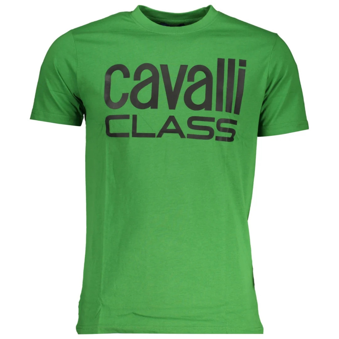 Cavalli Class Bold Black Logo Green T-Shirt 11990₽
