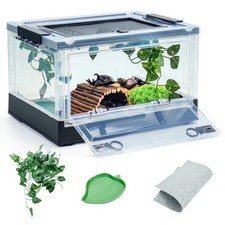 Reptile Terrarium Kit Snake Terrarium  Bearded Dragon Tank with Clear Views