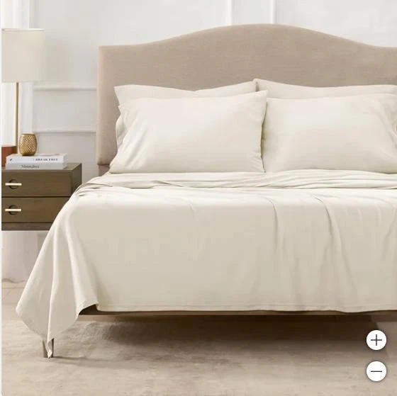 Комплект простыней Charisma цвета слоновой кости 6 предметов плоские приталенные наволочки мягкий хлопок трикотаж - Изображение 2 из 4