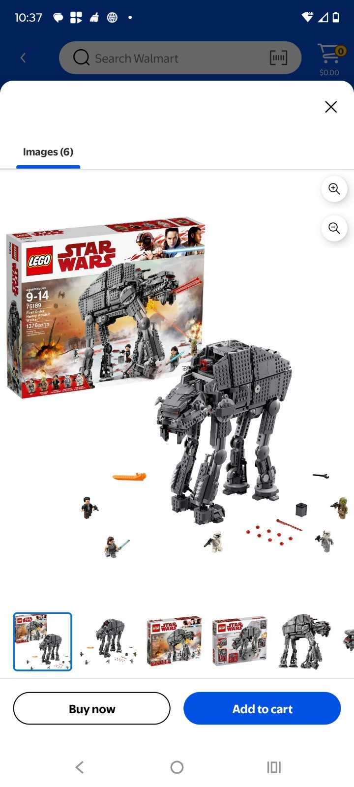 Lego Star Wars First Order Assault Walker, No Original Box No Miniature Figures