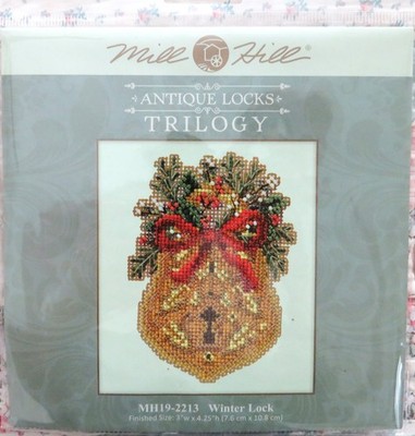 Mill Hill Antique Locks Trilogy~''Winter Lock'' ~ Stitched & Beaded Kit #MH19-2213