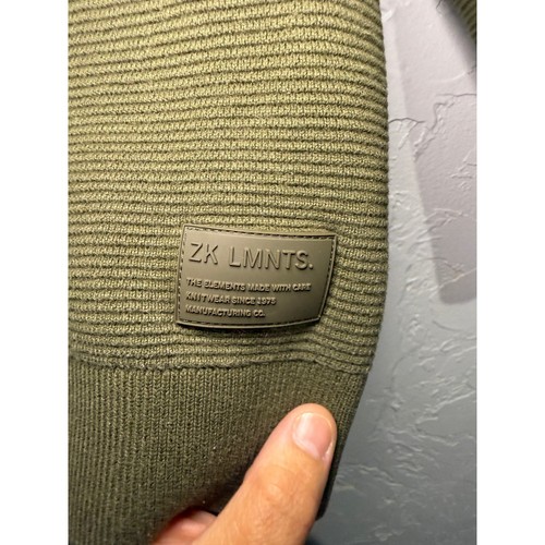 Zara kids crew neck army green sweater boys 10 classic streetwear grunge urban - Picture 2 of 6
