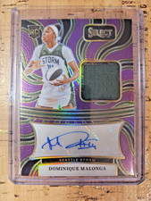 2025 Panini Select WNBA Dominique Malonga Purple Prizm Autograph Mem Rookie /99