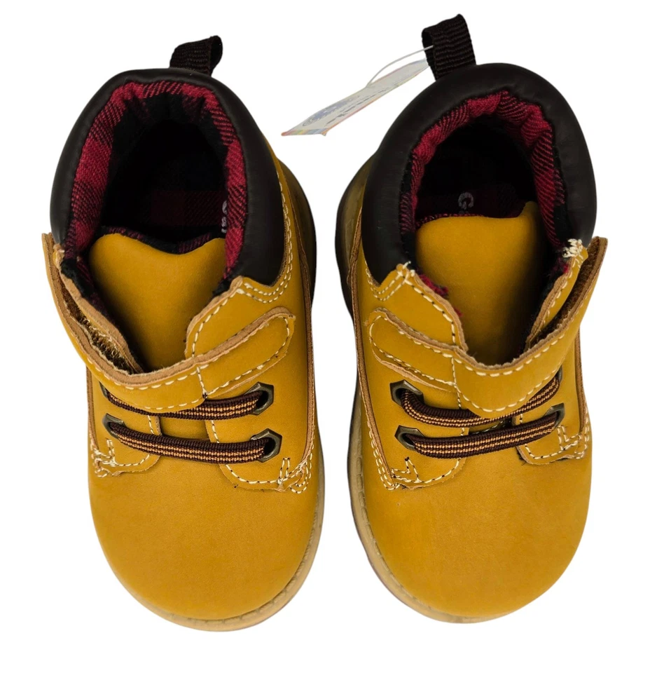 Garanimals Little Boys Toddler Hiking Work Boot Strap Tan Wheat SIze 5 - Image 4 of 4