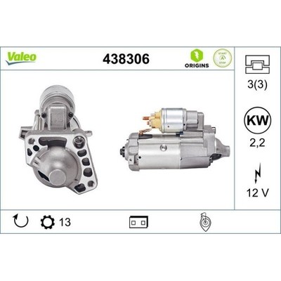 Starter Valeo 438306 Valeo Origins Stop&start - New O.e. Technologie für Volvo