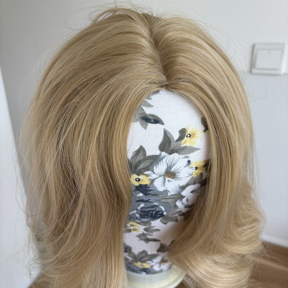 Long Wavy Dress Up Wig Ash Blonde Heat Resistant Hair Natural Layered