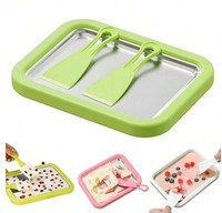 Rolled Ice Cream Maker Kit, Home Rolled Ice Cream Machine w/ Instant Freeze Tray