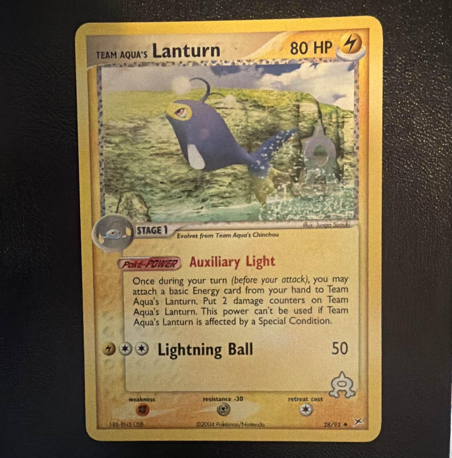 Team Aqua's Lanturn 28/95 EX Team Magma vs Team Aqua Regular Uncommon Eng 80 HP