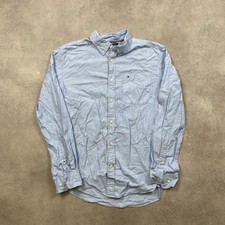 Tommy Hilfiger Shirt Mens Large Long Sleeve Oxford Button Down, Blue