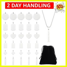 30PCS Mixed Stainless Steel Stamping Blanks - Pendant Charms for Jewelry Making