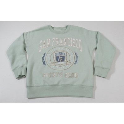 Abercrombie Kids Girls Mint Green San Francisco Sports Club Sweatshirt Size 9/10