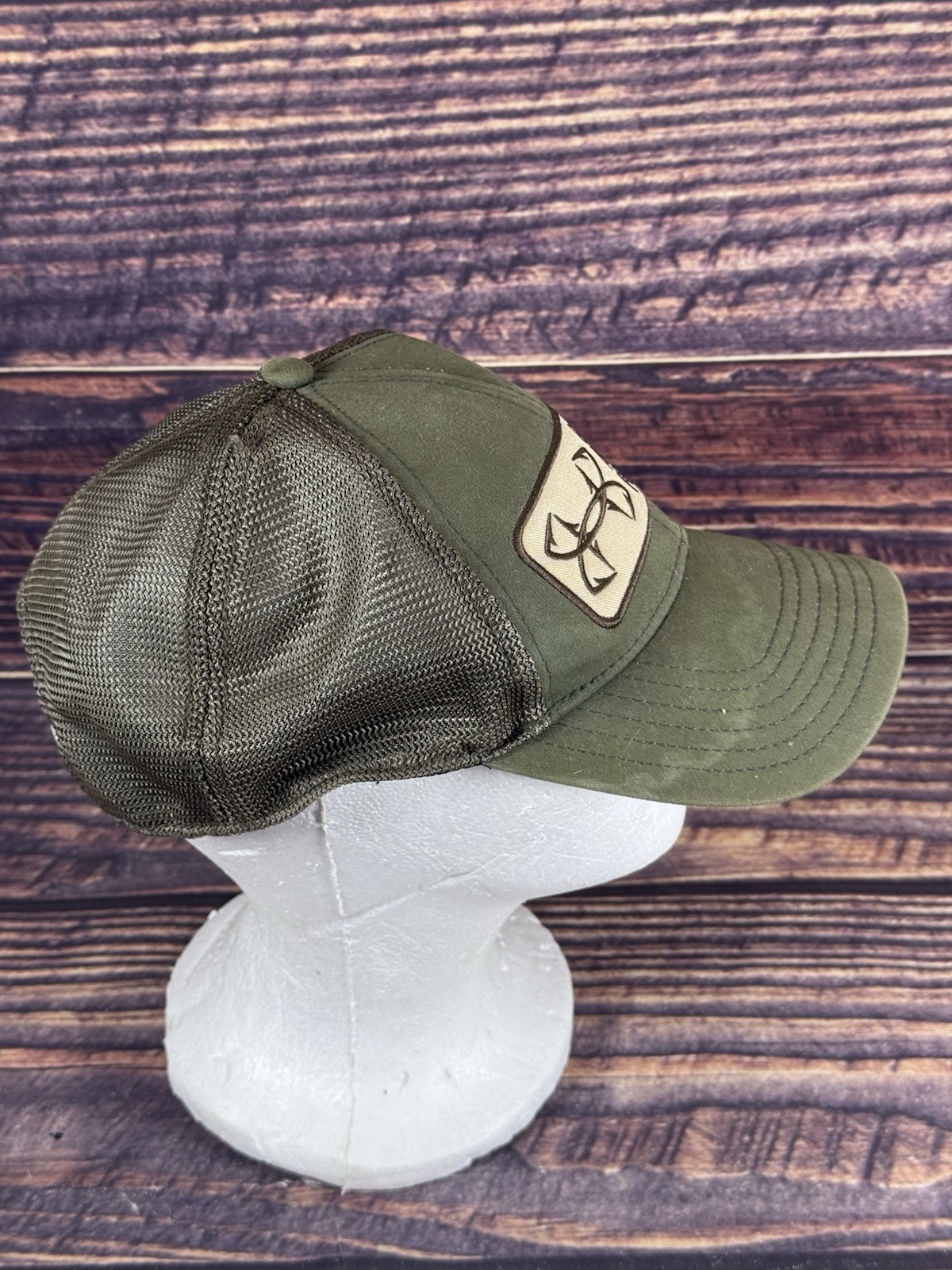 Under Armor fish Green solid trucker Cap Hat-FREE… - image 4