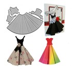 Pleated Skirt Cutting Dies Fashion Dress Blouse Card Making Scrapbook + sample