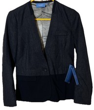Simply Vera Vera Wang Women’s Wool Blend Blazer Charcoal Gray Size PS NWT