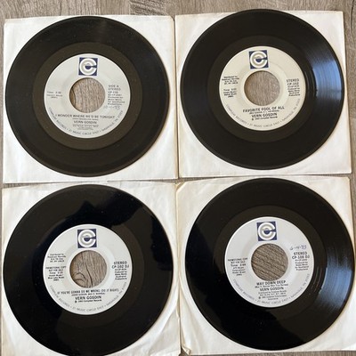 VERN GOSDIN RECORDS LOT - 7'' Vinyl 45rpm WHITE LABEL PROMO - Compleat Records