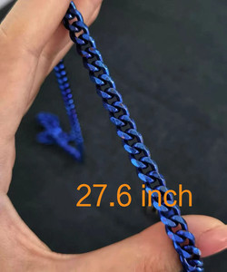 Collana Titanio Puro Larghezza 7mm Uomo Collana Antiallergica Classica Elegante 27,6"
