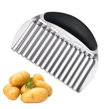 Wavy Potato Chip Cutter Stainless Steel Vegetable Salad Chopping Cutting Tools