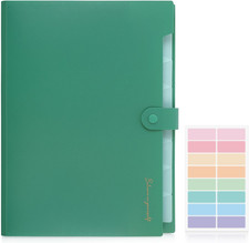 Expanding File Folder, Accordion File Organizer with 8 Pocket Inner Card Pocke