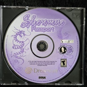 SEGA Shenmue Sega Dreamcast (2000) NTSC-U/C T Manual Passport Discs 1-3