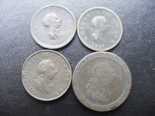 G474 1797 Penny & 3 x Halfpenny 1799 1806 1807 as pics