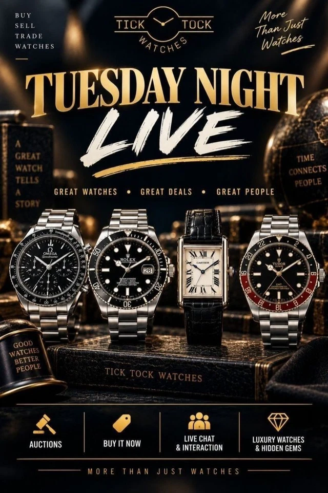 Tuesday Evening Watches - Auction Starts & Buy It Now!