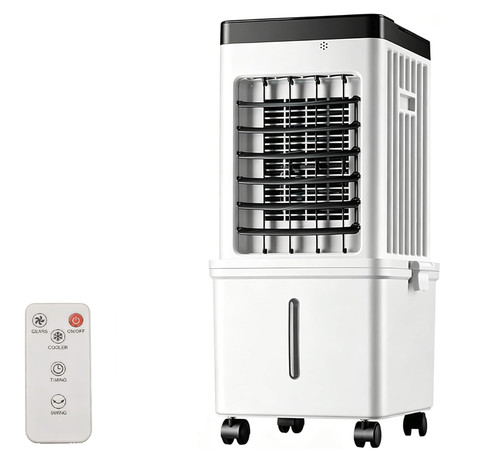 Portable Air Cooler, 15L Evaporative Air Cooler with 2 Ice Packs, Remote Control